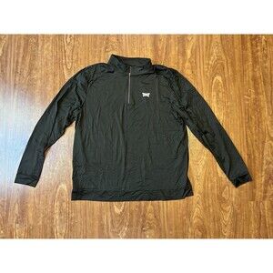 PXG Men's Essential Pullover Quarter-Zip Sweater Black Large Long Sleeve